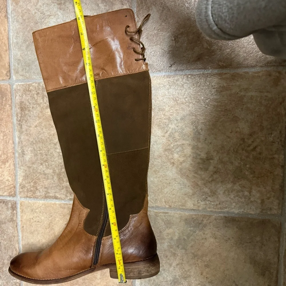 NEW Roan by Bed Stu Natty tall Brown Leather suede Knee-High riding Boots - Picture 14 of 14